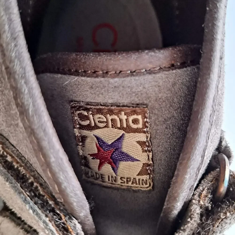 Cienta 93887 Suede Eco Friendly Ankle Boots Gray Brown Kids Boys Size US 2.5